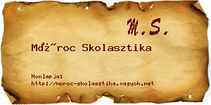 Móroc Skolasztika névjegykártya